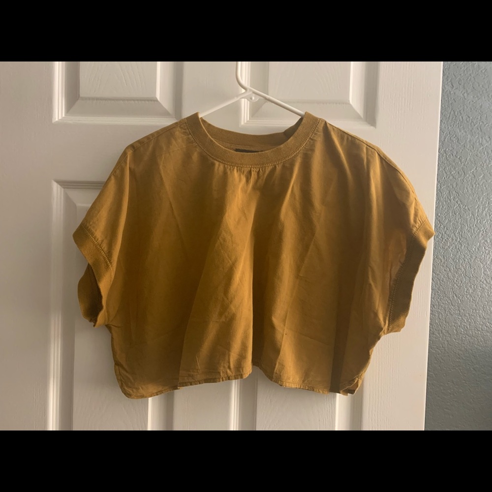 Dark yellow crop top
